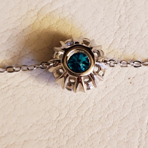 Blue Moissanite bracelet set in 925 silver - Picture 4 of 11